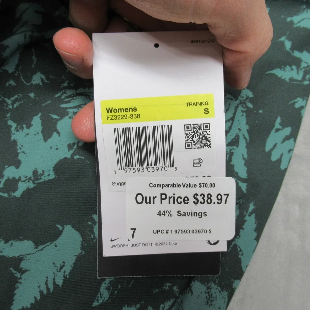 Nike One Leggings Womens Small Green Dri-Fit High Rise 7/8 Crop Training $70 NEW